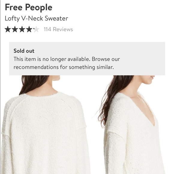 Free People Lofty Deep V Neck Sweater - Picture 6 of 11